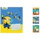 Зошити учнівські 12 аркушів коса лінія. YES Minions2, 25 шт. в упаковці