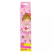 Карандаши цветные Rachel Ballerina, 6 цветов