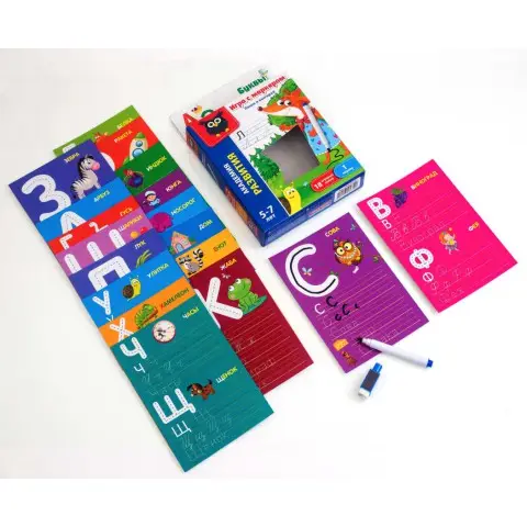 Гра з маркером Vladi Toys Пиши та витирай букви, російською, VT5010-03