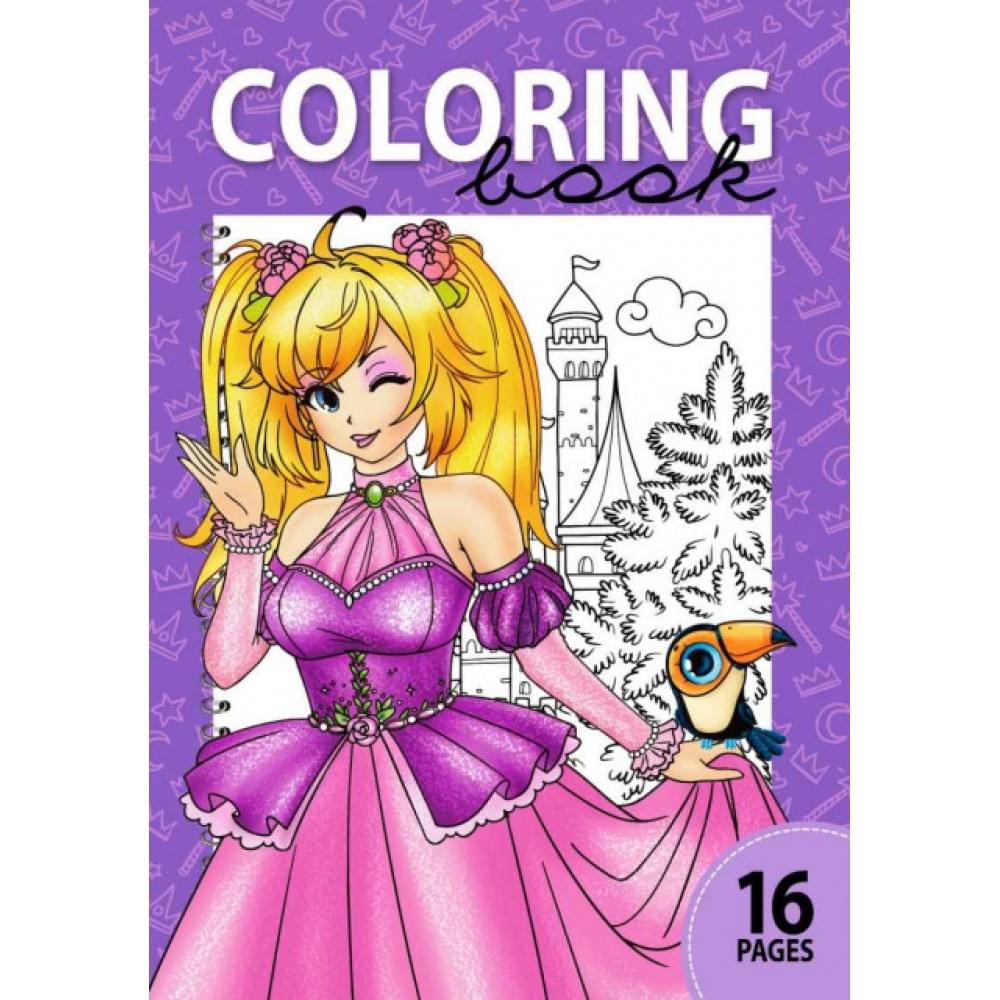 Розфарбовка, 80г, 210х297 мм, 16 стор., А4,Скоба диз.22319