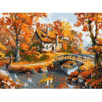 Набір для розпису по номерах Ранковий затишок, Ideyka, 30x40 см, КНО6356