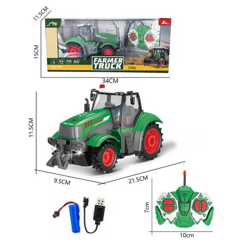 Трактор на радіокеруванні, підсвічування фар, 34x15x11.5 см, QH205
