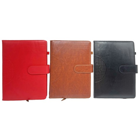 Блокнот, на магніті, А5, 100 аркушів, шкірозамінник Орнамент, 80 г/м², клітинка (В асортименті)