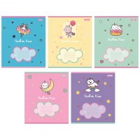 Зошити учнівські 12 аркушів лінія 1B Привіт Киця, 25 шт. в упаковці