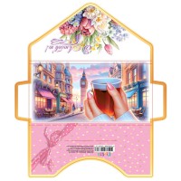 Листівка глітер жіноча 5 шт 24-69