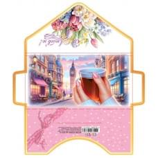 КЛЗ Листівка 24-69 глиттер жіноча ціна за 5 шт.