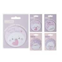 Блок для нотаток Cute Seal, з клейким шаром, діаметр 70 мм, 30 аркушів, 2 шт. в упаковці