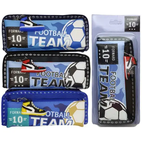 Пенал-косметичка із підвіскою Футбол-кеди, 2 змійки, 2527 (В асортименті)