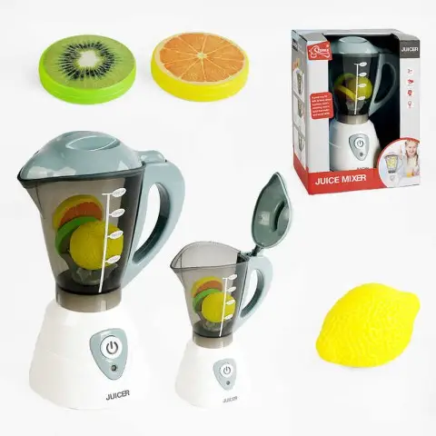 Блендер детский, подсветка, открывается крышка, муляжи фруктов