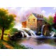 Алмазна мозаїка на підрамнику Млин 40×50 см 70902_BGLE