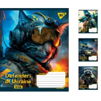 Зошити учнівські 60 аркушів клітинка. YES Defenders of Ukraine 10 шт. в упаковці