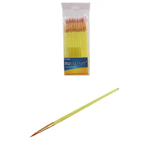 Пензель нейлон кругла, 17 см, 25 шт. в упаковці, 7614RA