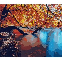 Набір для розпису по номерах Осіннє дерево, Strateg, 40x50 см, GS052
