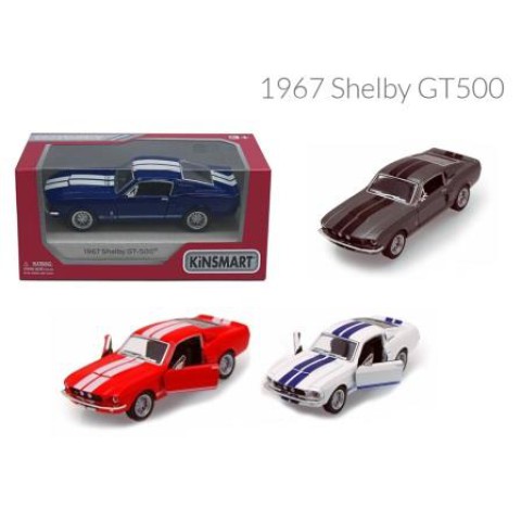 Металева інерційна легкова модель Shelby GT-500 1957 5", відкриваються двері (В асортименті)