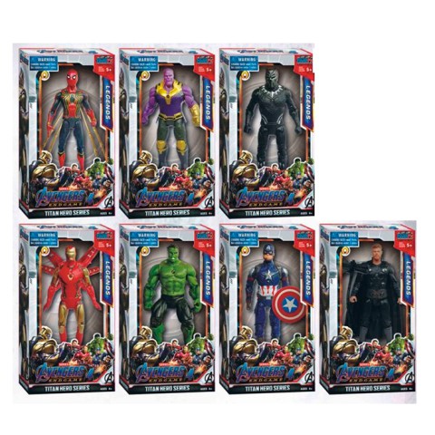 Фігурки для гри Месники, 17 см, світло, рухливі руки та ноги, 13x23.5x5 см (В асортименті)