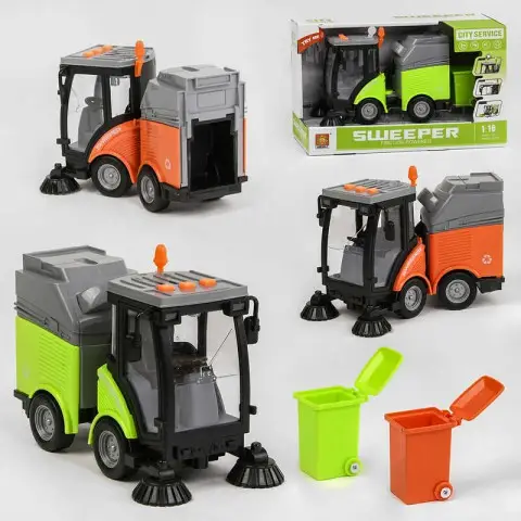 Машинка інерційна з підсвічуванням і звуком, Комунальна техніка, WY680A (В асортименті)