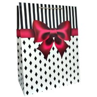 Подарунковий пакет Бант бордо 16×26×6,5 см 9667-2