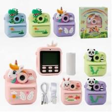 Фотоапарат-принтер кабель type-C, роз’єм для SD карти, фото, відео, ігри, фронтальна камера, термопапір, в кор, МІКС ВИДІВ /50/