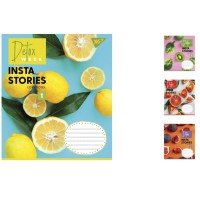 Зошити учнівські 18 аркушів клітинка. YES Insta stories, 25 шт. в упаковці