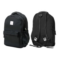 Рюкзак підлітковий, 44x31x14 см, 3 відділення, із пеналом, чорний