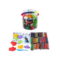 Набір для творчості Тісто для ліплення Fluoric, туба, 22 кольори, TMD-FL-22-01