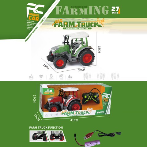 Трактор на радіокеруванні, акумулятор, USB-зарядка, 41x17x16 см, 1188F (В асортименті)