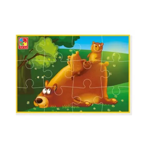 Гра розвиваюча Vladi Toys м’які пазли А5 Малюк зможе Ведмежата (укр)
