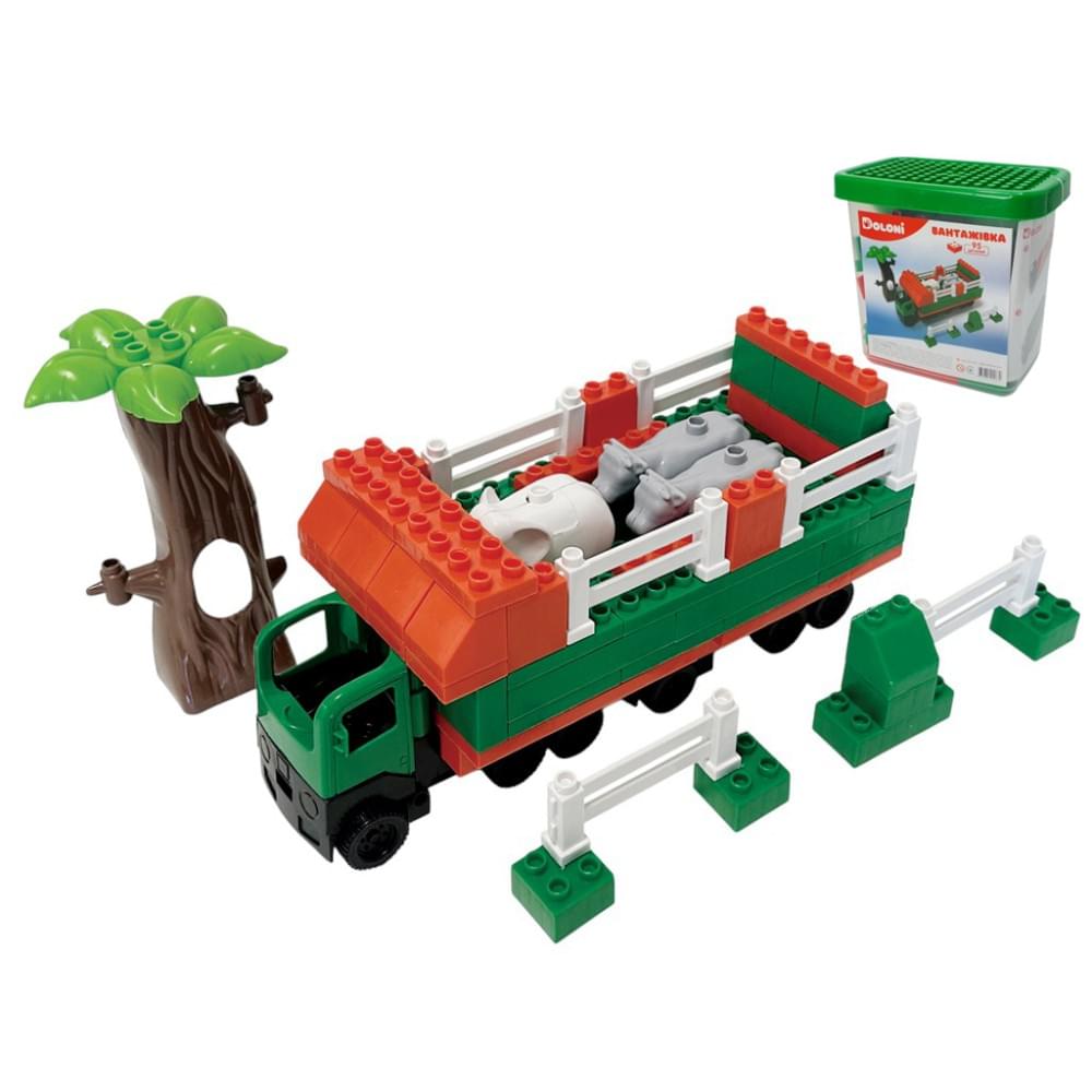 Конструктор Фламінго "Вантажівка" 95 деталей, у пластиковому боксі 013888/10