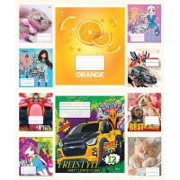 Зошити учнівські 12 аркушів лінія Люкс 12131 Мікс 6, 25 шт. в упаковці