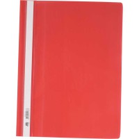 Швидкозшивач пластиковий, А4, PP, червоний, 6 шт.