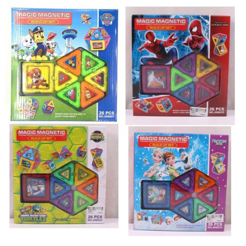 Конструктор магнітний, 26 деталей, (В асортименті)