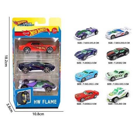 Набір машин 7,5 см 1:64 металопластик 3 шт HC8803-4