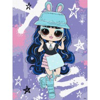 Набір для розпису по номерах для дітей 5+ Tweens LOL Skate Dance Aya Cherry, Ideyka, 30x40 см, КНО1213