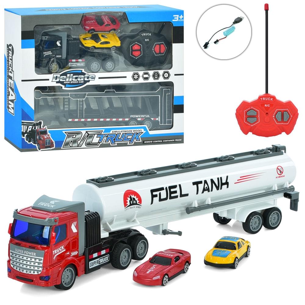 Р/В трейлер 35см, , 1:48, акум, USB зар, машинка 2шт, 2 види, в кор-ке, 31-24-7, 5см /24/