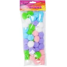 Помпони поліпропіленові, 3см,5 кольорів,40шт.MQ2015, ціна за 2 шт. //