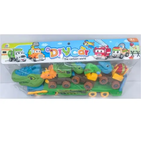 Конструктор на шурупах трейлер-динозавр 42 см машина-динозавр 3 шт викрутка 8886A