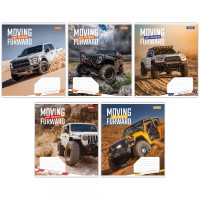 Зошити учнівські 36 аркушів клітинка 1В Moving forward, 15 шт. в упаковці