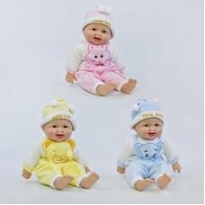 Пупс-сміхотун 3 види, батарейки, м'якотілий, сміється, в п/е, МІКС ВИДІВ /48-2/