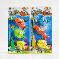 Риболовля, 3 рибки, вудка, на листі, 31x14x3 см, 886-1-2-3-4 (В асортименті)