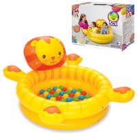 Басейн надувний дитячий Лев з кульками, 111x98x61.5 см, Bestway 52261