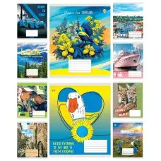 Тетради ученические 18 листов линия Тверда ТЕ42206 МІКС6, 20 шт. в упаковке