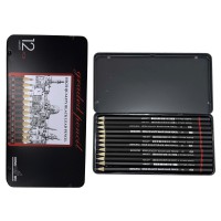 Олівець чорнографітний різної твердості, 12 шт.