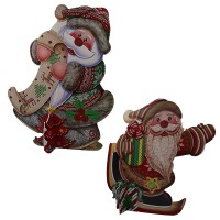 Новорічне прикраса Дід Мороз 51×42 см 920-1