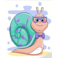 Набір для розпису по номерах Равлик-джентельмен, Strateg, 30x30 см, ES154