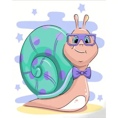 Набір для розпису по номерах Равлик-джентельмен, Strateg, 30x30 см, ES154