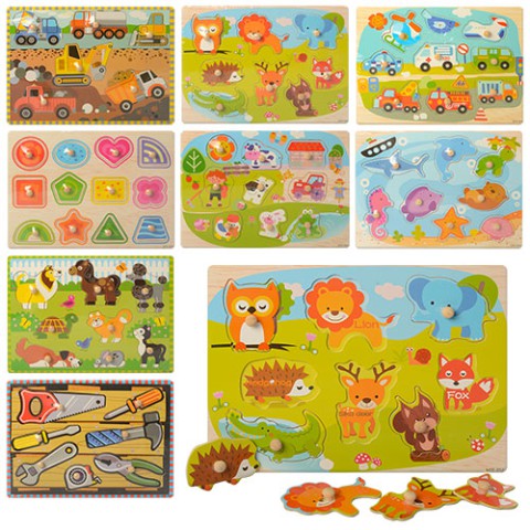 Дерев’яні пазли Рамка-вкладиш, MD1187 (В асортименті)