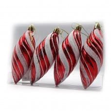 Елочные украшения "Сосульки" 4шт PVC 1шт/этик