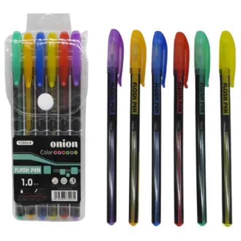 Набір гелевих ручок, 6 шт., із блиском та запахом, PVC