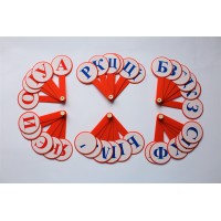 Віяло Українські літери, 3 шт. в упаковці