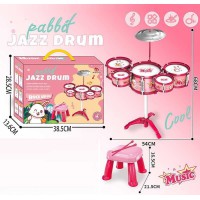 Барабанна установка 54×68 см стільчик 5 барабанів металева тарілка DX100-2